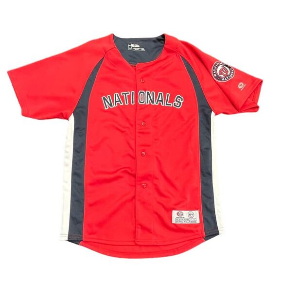 Youth Washington Nationals MLB Red Jersey Sz Large - Picture 1 of 5